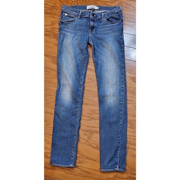 Abercrombie (Womens/girls Size 16) Mid Rise Stretch Jeans Light Blue Wash - Picture 1 of 16
